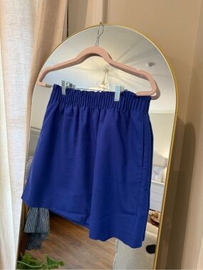 J. Crew Royal Blue Elastic-Waist Skort